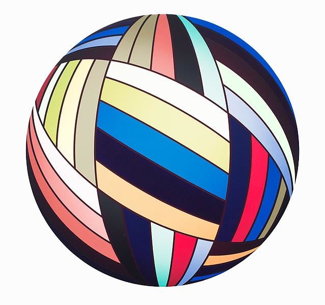 &quot;Smoocher,&quot; 2011, Acrylic on canvas, 19 inches in diameter, 48.3 cm, A/Y#19977