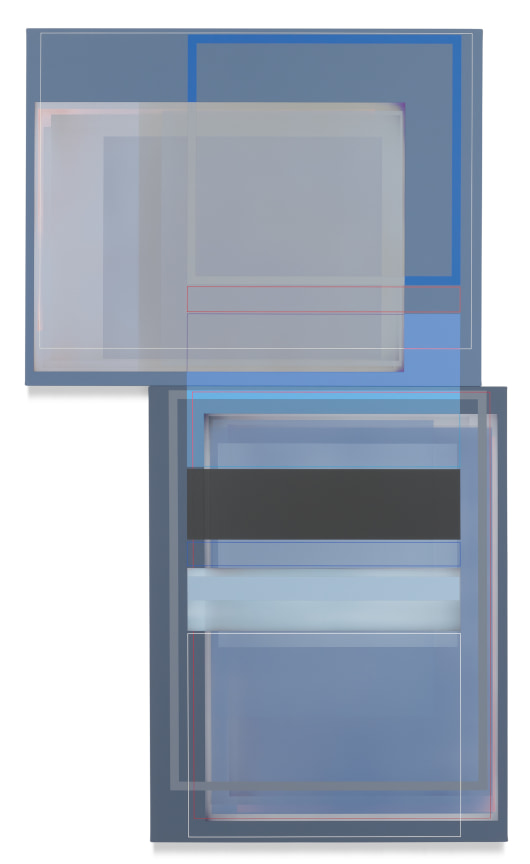 Shark Water, 2021, Acrylic on canvas, 66 x 39 inches, 167.6 x 99.1 cm, MMG#33669