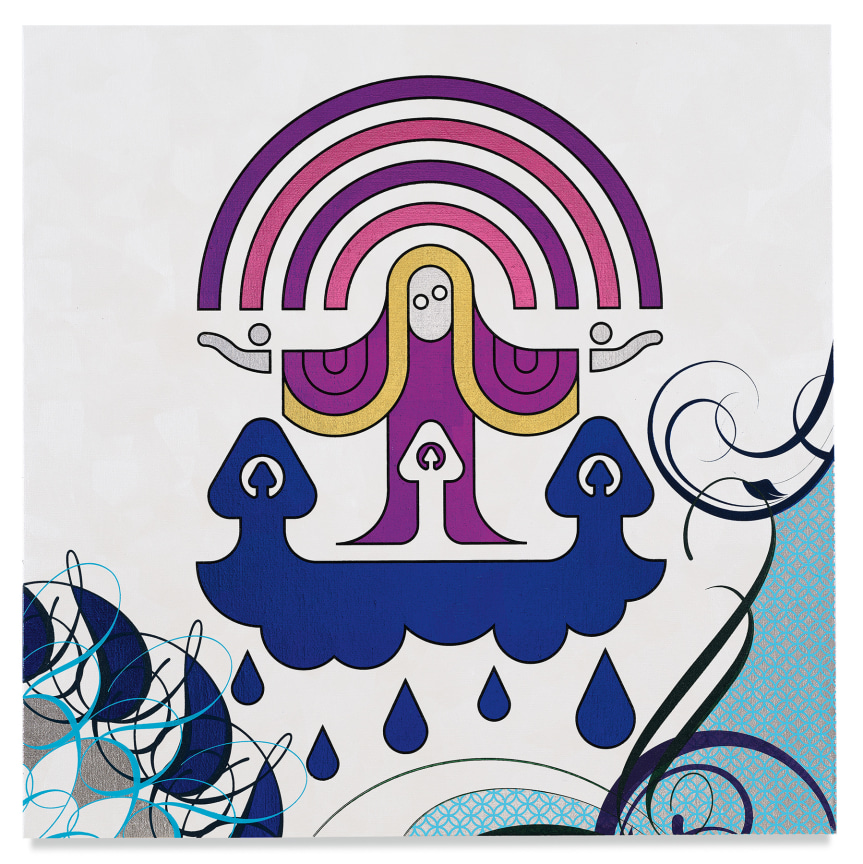 Mindscape 51, 2019,&nbsp;Acrylic and metal leaf on linen,&nbsp;36 x 36 inches,&nbsp;91.4 x 91.4 cm,&nbsp;MMG#31687