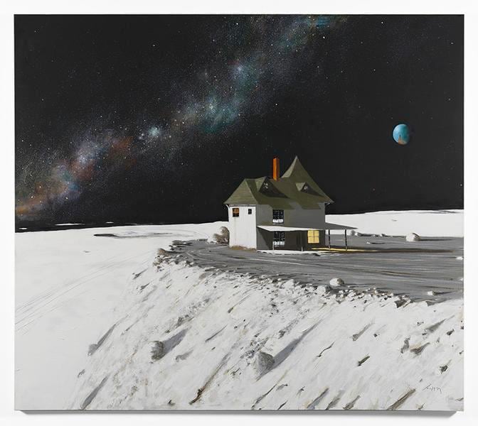 The Point House at Cape Laplace, 2014, Oil on canvas, 74 1/2 x 84 1/2 inches, 189.2 x 214.6 cm, AMY#22034