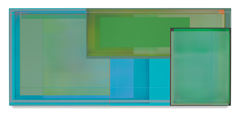 Patrick Wilson, Bass Pro (Self Portrait), 2018, Acrylic on canvas, 35 x 80 inches, 88.9 x 203.2 cm, MMG#30110