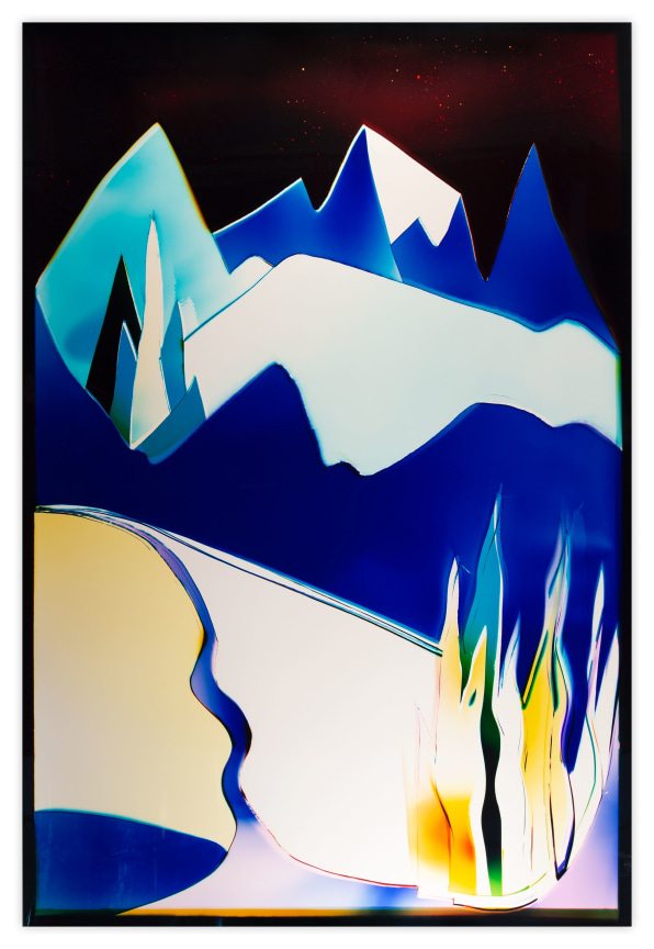 Ski Village, 2021, Analog Chromogenic Photogram, on Fujiclear, Unique, 74 1/4 x 49 3/8 inches, 188.6 x 125.4 cm, MMG#33424