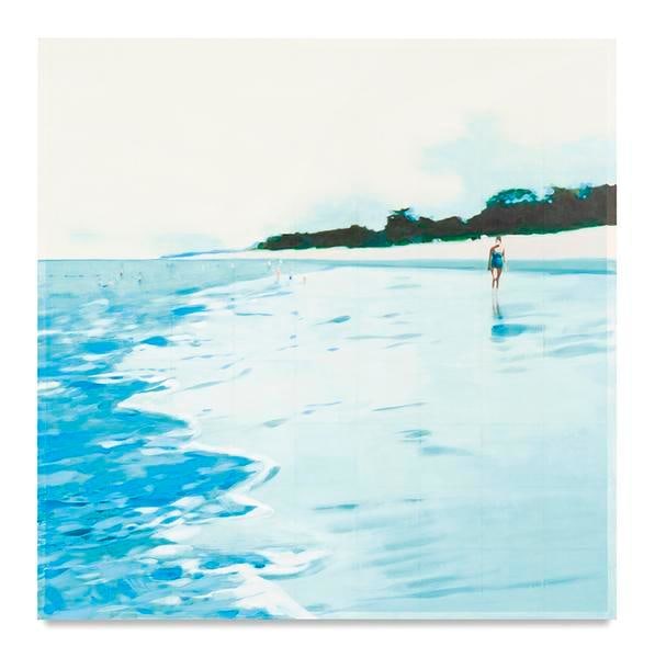 Untitled (Beach), 2016, Mixed media oil on canvas, 63 x 63 inches, 160 x 160 cm, AMY#28897