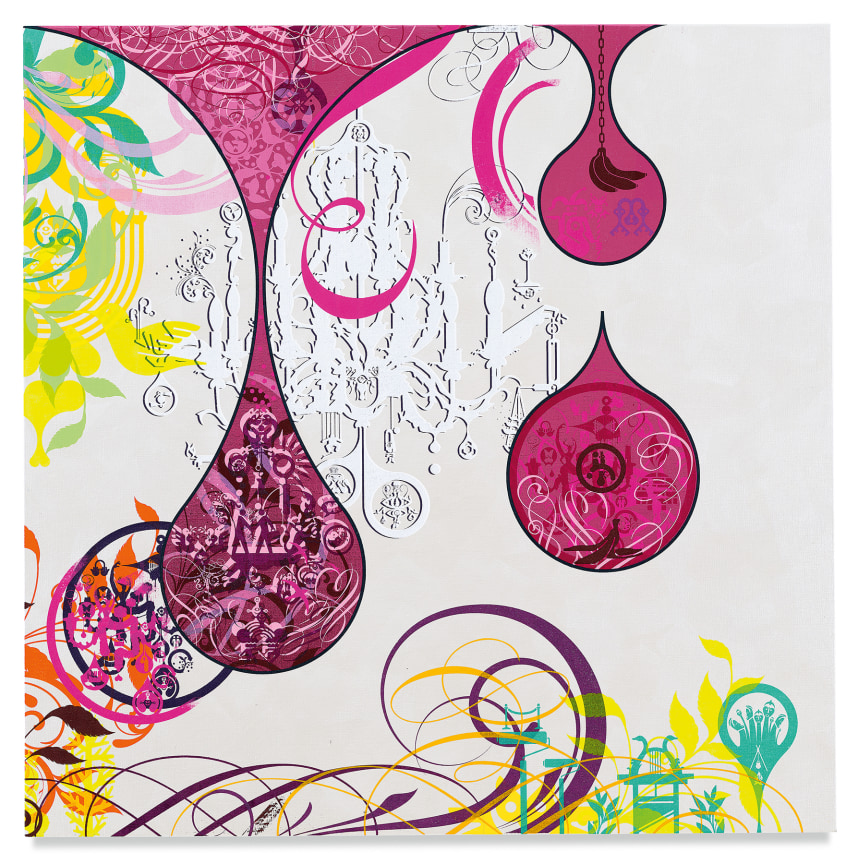 Mindscape 4, 2019, Acrylic and metal leaf on linen, 36 x 36 inches, 91.4 x 91.4 cm,&nbsp;MMG#31640