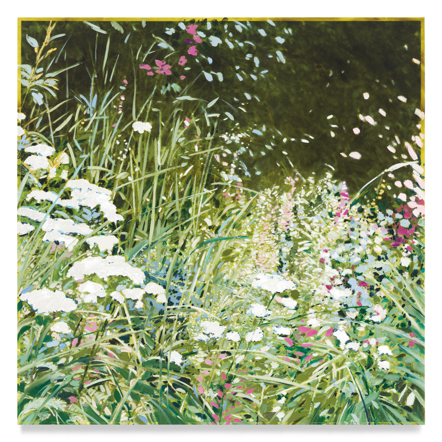 Queen Anne&#039;s Lace, 2022, Mixed media oil on canvas, 34 x 34 inches, 86.4 x 86.4 cm, MMG#34090