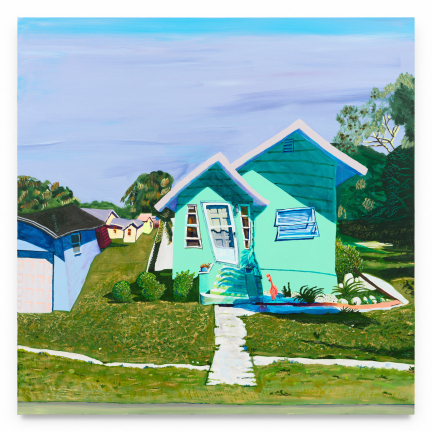 I don&rsquo;t bite, you know... unless it&rsquo;s called for. &mdash;Regina Lampert, Charade (1963), 2024, Acrylic on canvas, 48 x 48 inches, 121.9 x 121.9 cm, MMG#37812