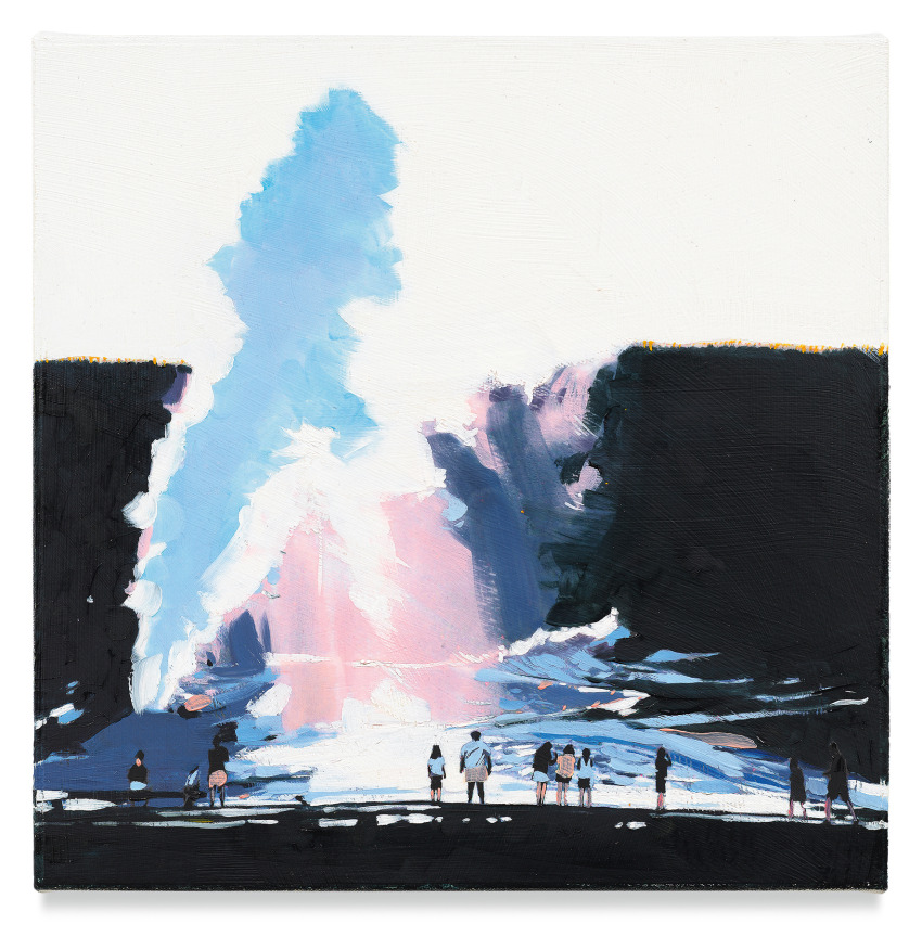 Old Faithful, 2019, Mixed media oil on canvas, 14 x 14 inches, 35.6 x 35.6 cm, (MMG#32086)