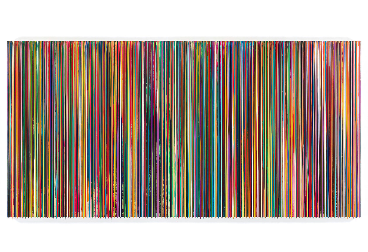 Markus Linnenbrink, BABYBEGOODDOWHATYOUSHOULDYOUKNOWIT&#039;LLBEALRIGHT, 2013, Epoxy resin and pigments on wood, 60 x 120 inches (diptych), 152.4 x 304.8 cm, A/Y#21342