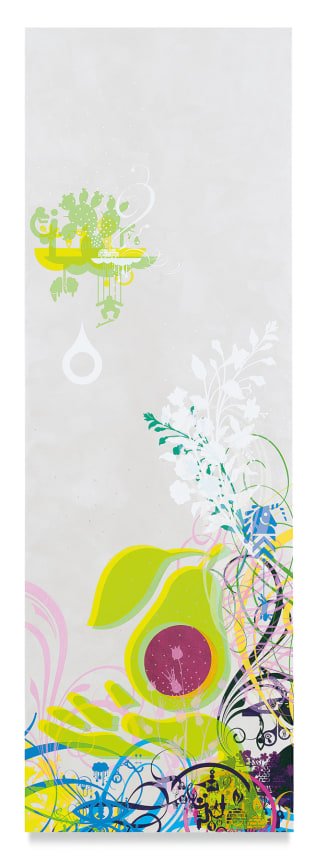 Mindscape 7, 2019, Acrylic and metal leaf on linen, 72 x 24 inches, 182.9 x 61 cm, MMG#31643