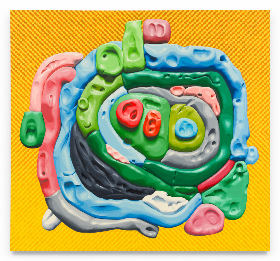 Yellow Orbatid, 2024, Oil on canvas, 50 x 54 inches, 127 x 137.2 cm, MMG#37966