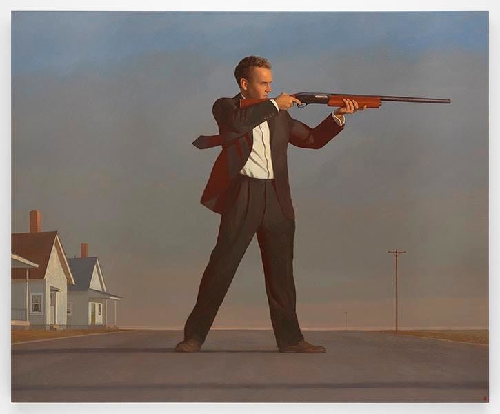 The American, 2016, Oil on linen, 82 x 100 inches, 208.3 x 254 cm