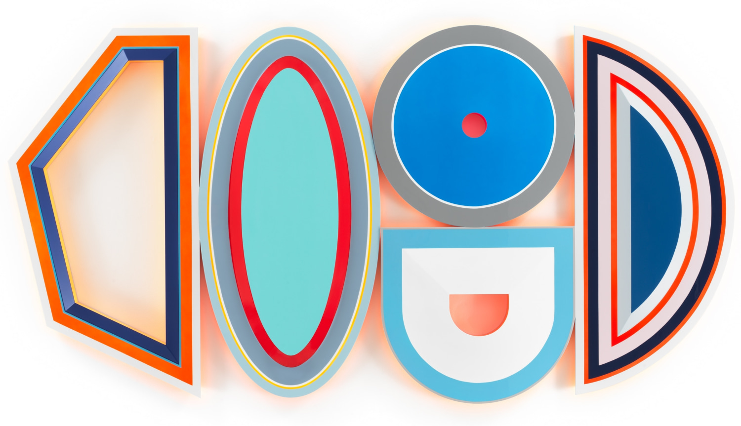 Untitled (Depression, Weight Loss, Pain, Anxiety, Pain), 2022,, Urethane paint on wood, 44 x 86 inches, 111.8 x 218.4 cm, MMG#34751