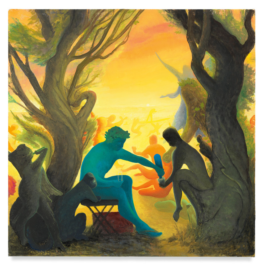 The Last Party, 2020, Enamel on canvas, 24 x 24 inches, 61 x 61 cm,&nbsp;MMG#32315