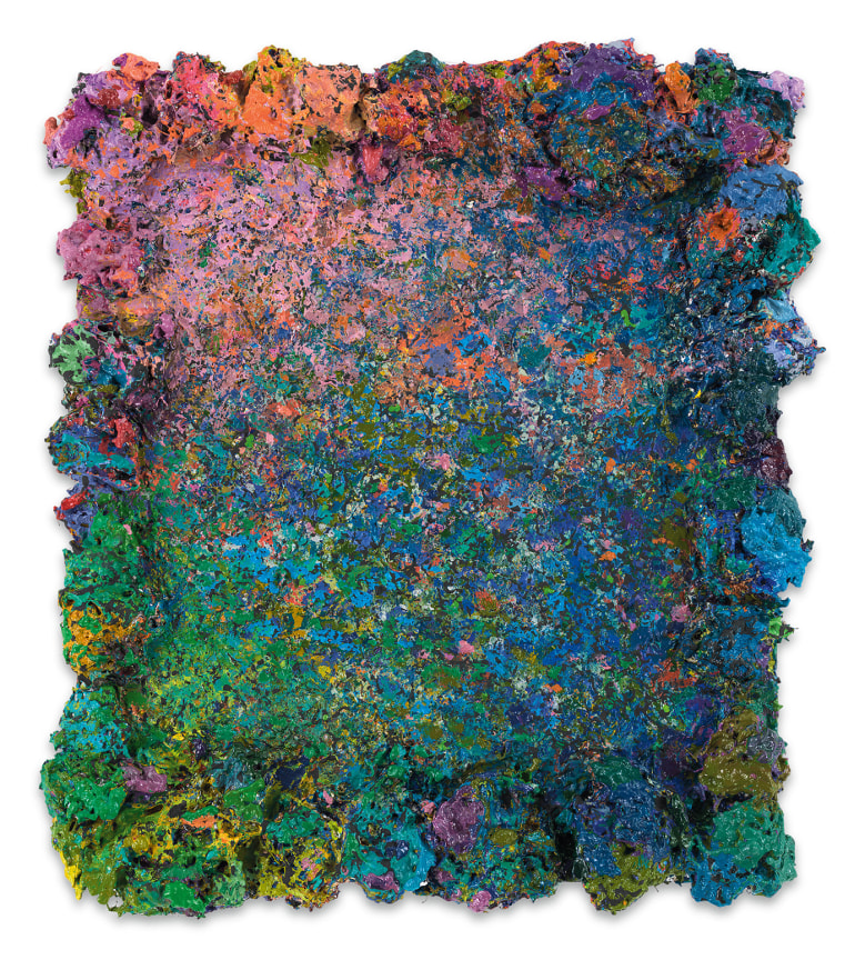 DeepDrippings (Canary of the Mind), 2020, Oil on board, 12 1/4 x 10 1/2 inches, 31.1 x 26.7 cm,&nbsp;MMG#31973