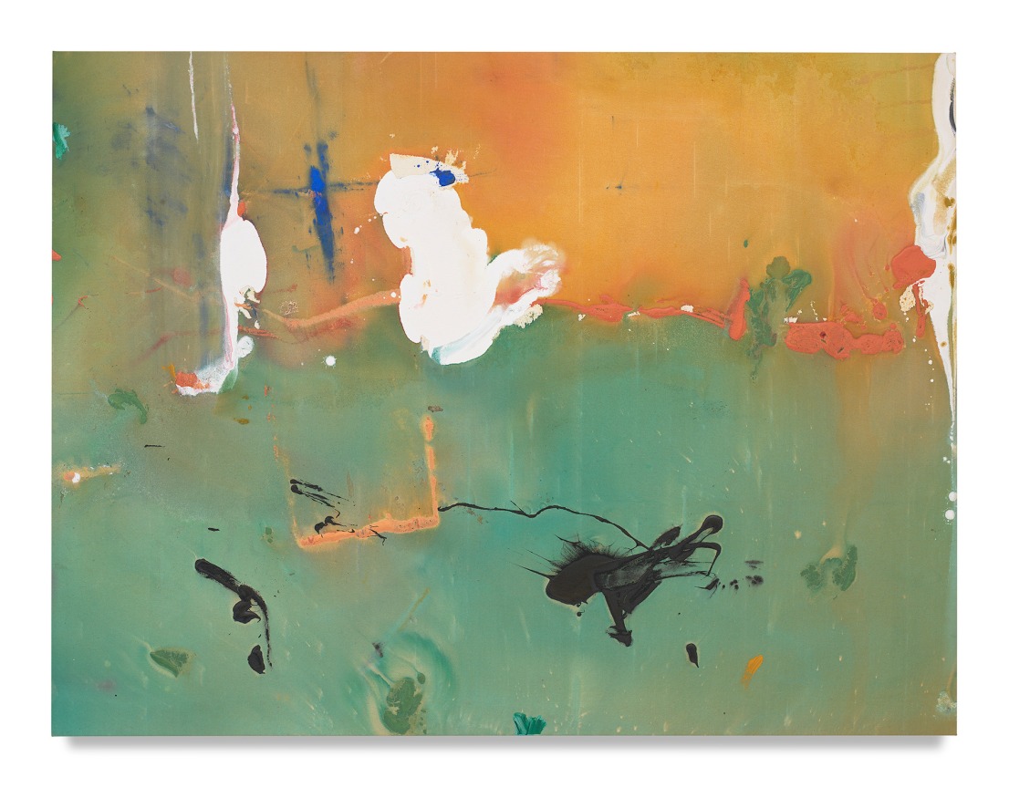 Helen Frankenthaler, White Joy, 1981, Acrylic on canvas, 53 x 70 inches, 134.6 x 177.8 cm, MMG#14149, &nbsp;