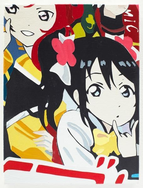 Poster in Ginza, 2016, Acrylic on canvas, 12 x 9 inches, 30.5 x 22.9 cm, AMY#28119