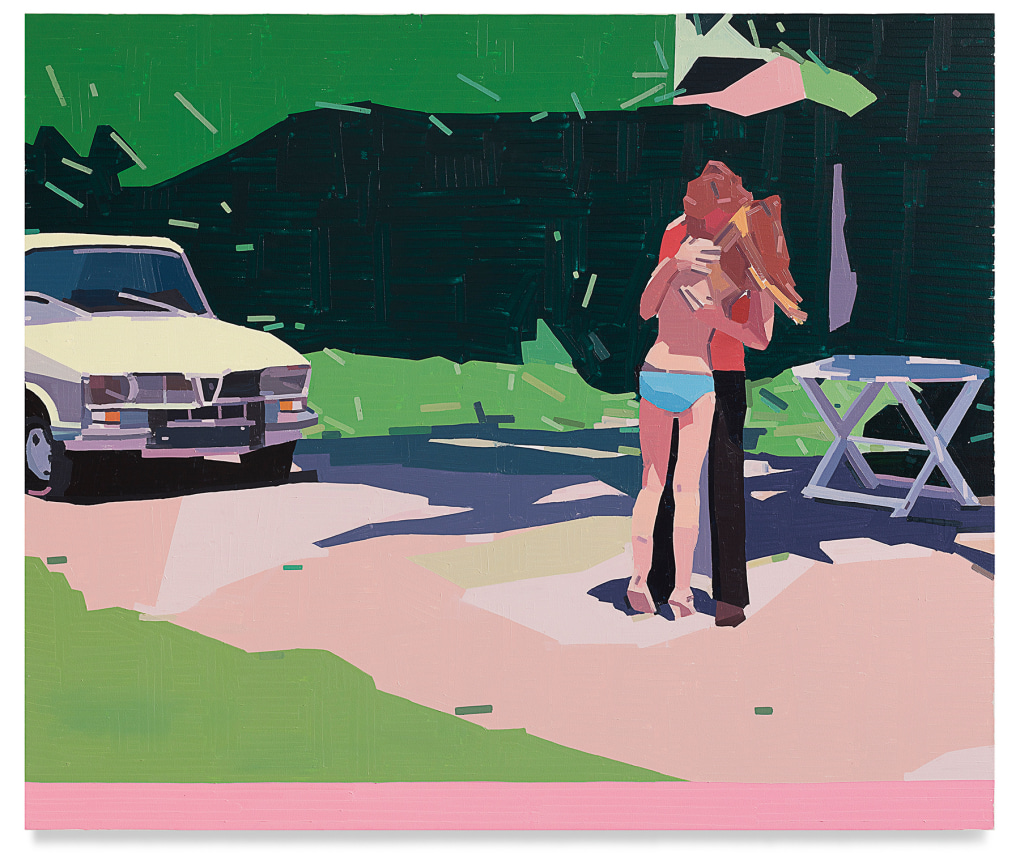 Guy Yanai,&nbsp;Claire and Her Boyfriend, 2021, Oil on canvas, 63 x 74 3/4 inches, 160 x 190 cm