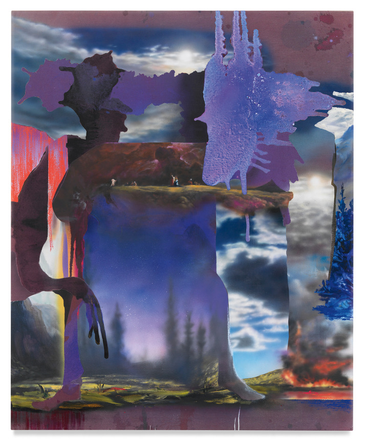 P/P/T/L (heap 11), 2022, Oil and acrylic and charcoal on linen, 71 x 58 inches, 180.3 x 147.3 cm, MMG#34040