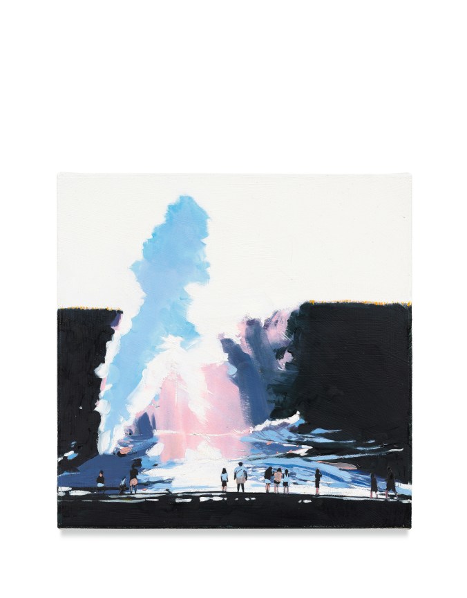 Old Faithful, 2019, Mixed media oil on canvas, 14 x 14 inches, 35.6 x 35.6 cm, MMG#32086