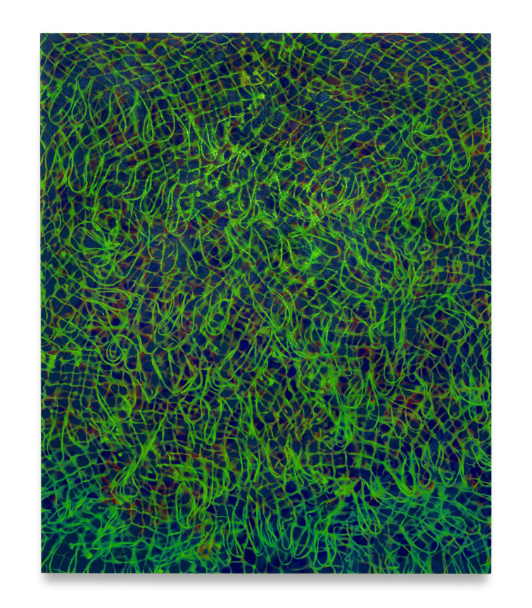 David Huffman, Intercessor, 2016, Acrylic, spray paint and glitter on mixed ground on canvas, 72 x 60 inches, 182.9 x 152.4 cm, MMG#33319