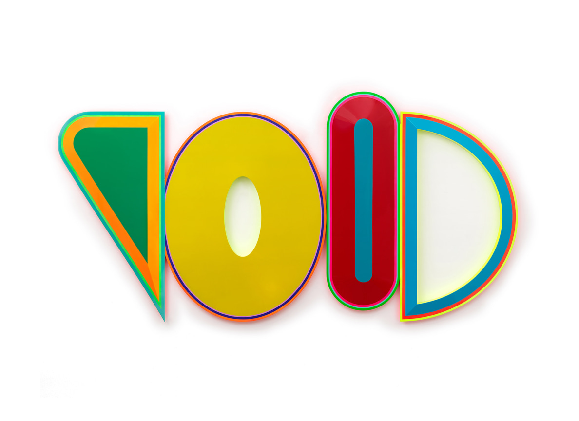 Beverly Fishman, Untitled (Migraine, ADHD, Pain, Pain), 2021, Urethane paint on wood, 52 3/8 x 105 inches, 133 x 266.7 cm, MMG#32755