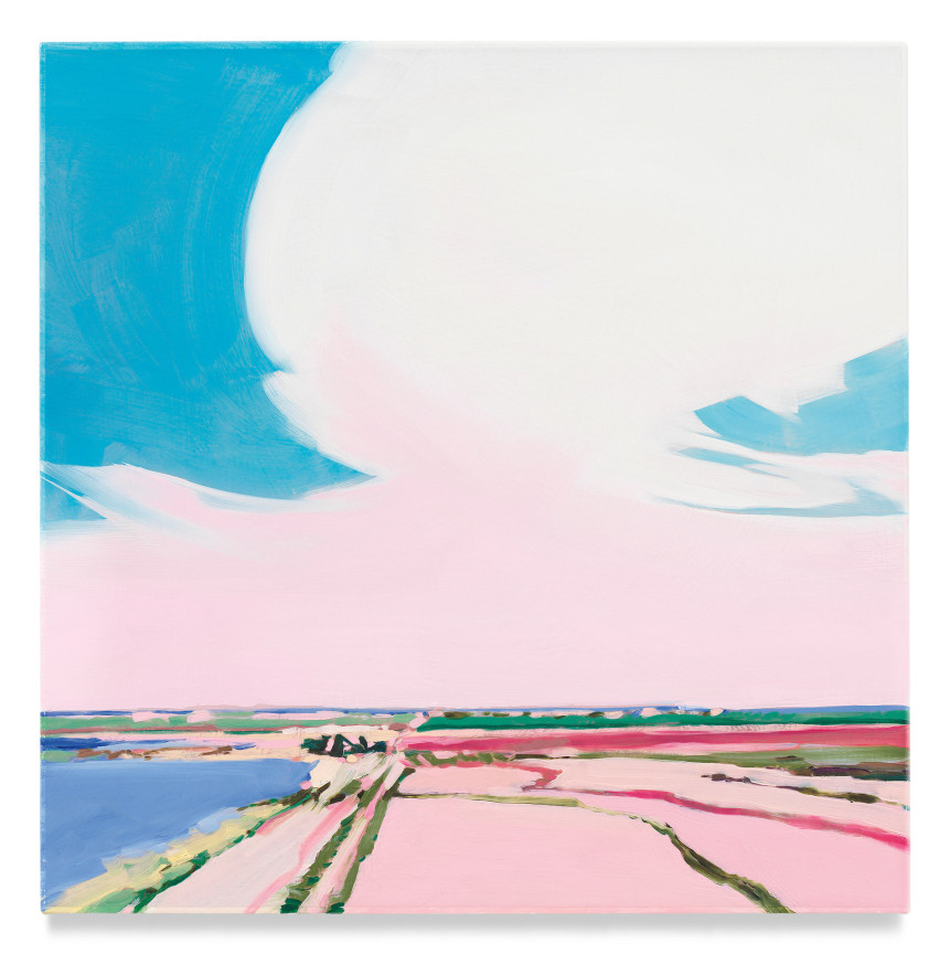 Salt Flats, 2022, Mixed media oil on canvas, 17 x 17 inches, 43.2 x 43.2 cm, MMG#34077