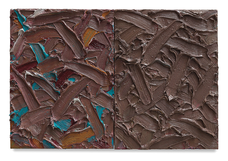 Abstract Diptych #35, 2016, Oil on canvas on wood panel, 15 x 22 inches, 38.1 x 55.9 cm, MMG#30168