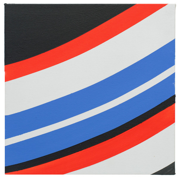 RWB Curve, 2014, Acrylic on canvas, 12 x 12 inches, 30.5 x 30.5 cm, A/Y#22311