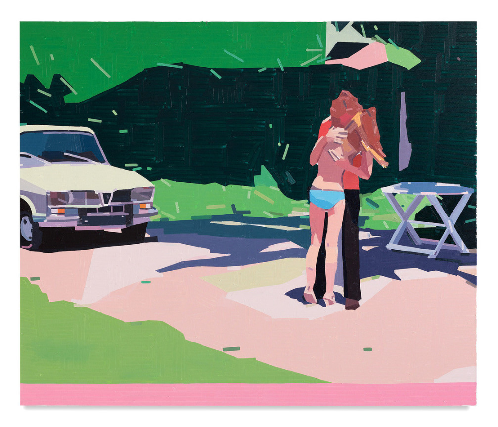 Guy Yanai, Claire and Her Boyfriend, 2021, Oil on canvas, 63 x 74 3/4 inches, 160 x 190 cm, MMG#33116