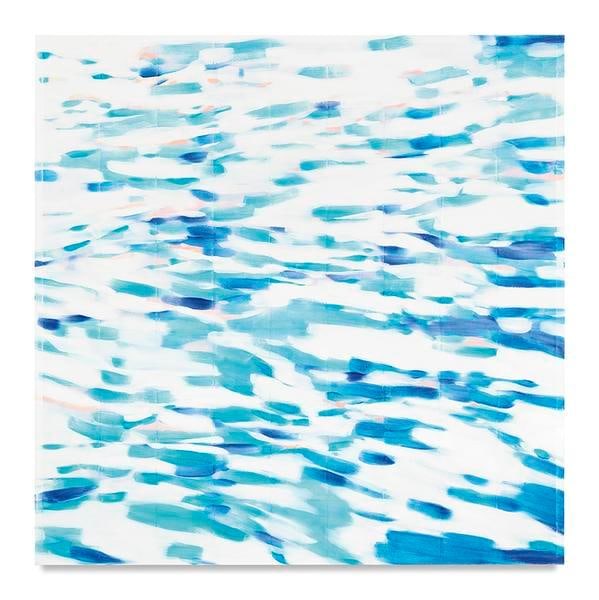 Wave Detail (Blue), 2017, Mixed media oil on canvas, 63 x 63 inches, 160 x 160 cm, AMY#28895