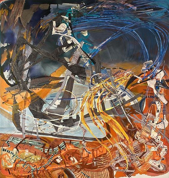 Return, 2011, Acrylic, oil and collage on canvas, 