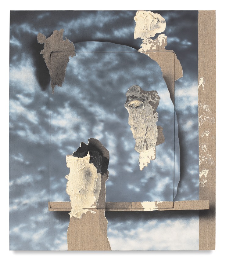 Choral Remarks, 2018,&nbsp;Charcoal, acrylic and vinyl paint on linen,&nbsp;30 x 26 x 3 inches,&nbsp;76.2 x 66 x 7.6 cm, MMG#30027