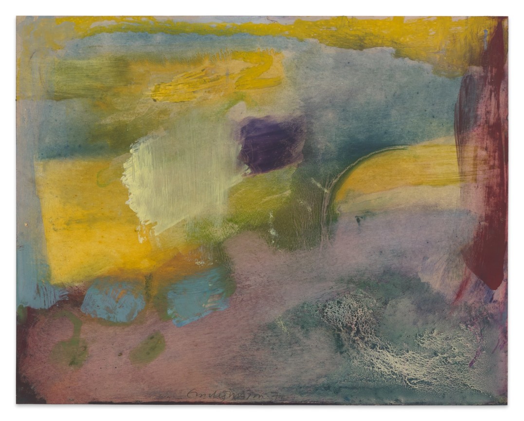 Emily Mason,&nbsp;Whiff, 1971, Oil on paper, 11 1/2 x 14 1/2 inches, 29.2 x 36.8 cm,&nbsp;MMG#32787