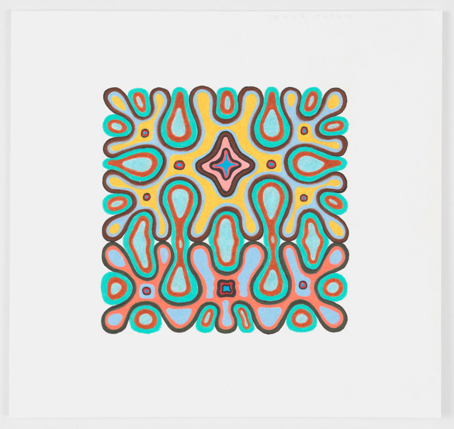 Warren Isensee, Inner Outer, 2018, Colored pencil on paper, 6 1/2 x 7 inches, 16.5 x 17.8 cm,&nbsp;MMG#31155