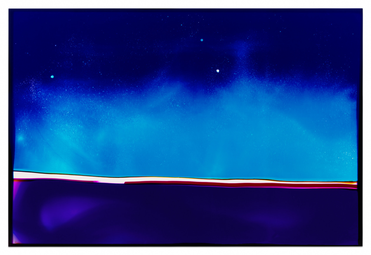 At Sea, 2024, Analog Chromogenic Light Painting, on Fujiflex, Unique, 53 3/4 x 78 inches, 136.5 x 198.1 cm, MMG#37448