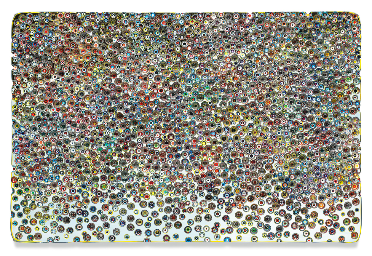 ONLYINAMERICA, 2018,&nbsp;Epoxy resin and pigments on wood, 60 x 96 inches,&nbsp;152.4 x 243.8 cm,&nbsp;MMG#30508