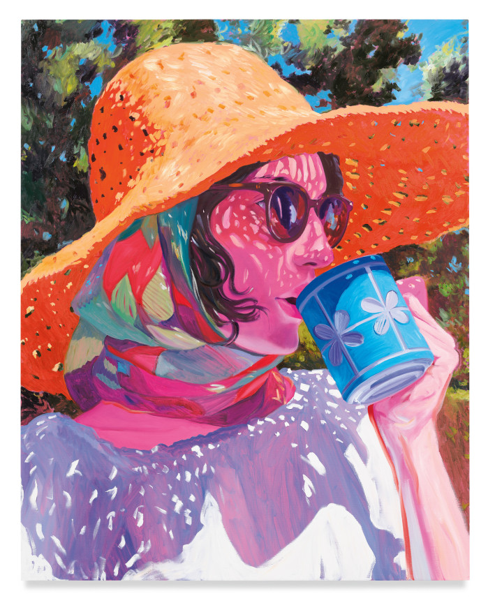 Hot Tea, 2023, Oil on linen, 80 x 64 inches, 203.2 x 162.6 cm, MMG#35496