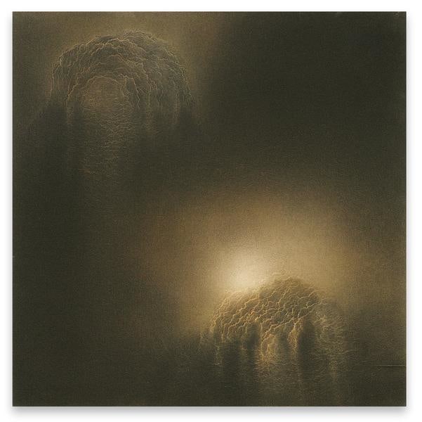 Untitled, 2017, Pigment and gold dust on linen, 24 x 24 inches, 61 x 61 cm, AMY#29586