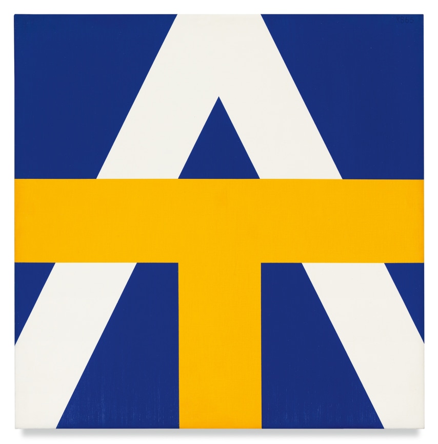 Karl Benjamin, #1, 1965,&nbsp;Oil on canvas,&nbsp;30 x 30 inches,&nbsp;76.2 x 76.2 cm,&nbsp;MMG#31502