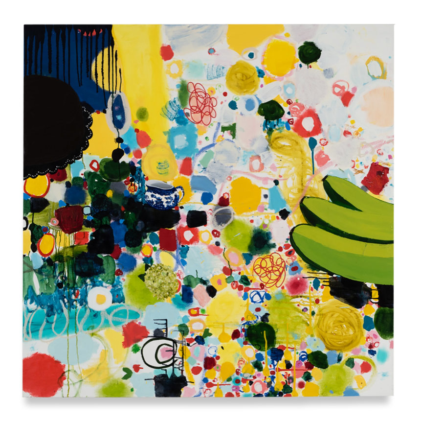 Tracy Miller, Green Bananas, 2019, Oil on canvas, 48 x 48 inches, 121.9 x 121.9 cm, MMG#33137