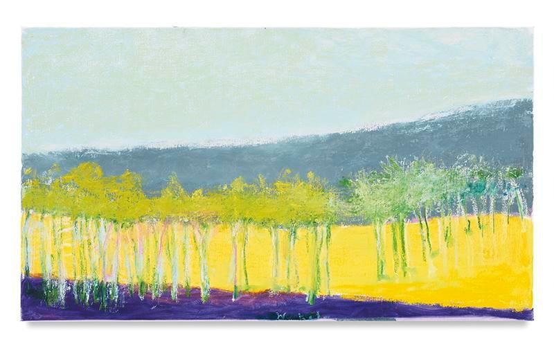 Low Violet, 2016, Oil on canvas, 21 1/2 x 38 inches, 54.6 x 96.5 cm, AMY#28624