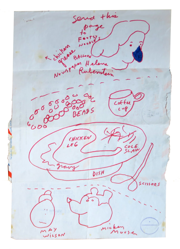 Ray Johnson, alternate projects, unique drawings