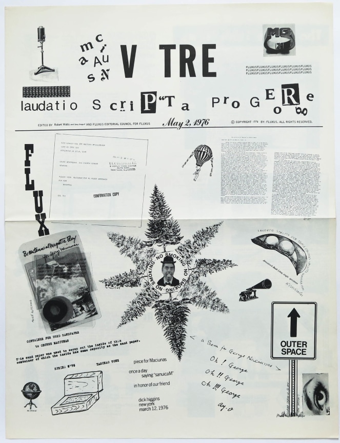 FLUXUS maciuNAS V TRE FLUXUS laudatio ScriPTa pro GEoRge, Fluxus newspaper No. 10