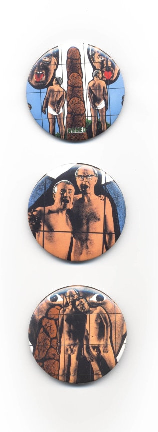 Gilbert and George, Human, Open Mouths, Naked Buttons from Shitty Naked Human World Series