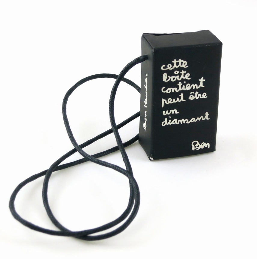 Ben Vautier this box contains a&nbsp;diamond