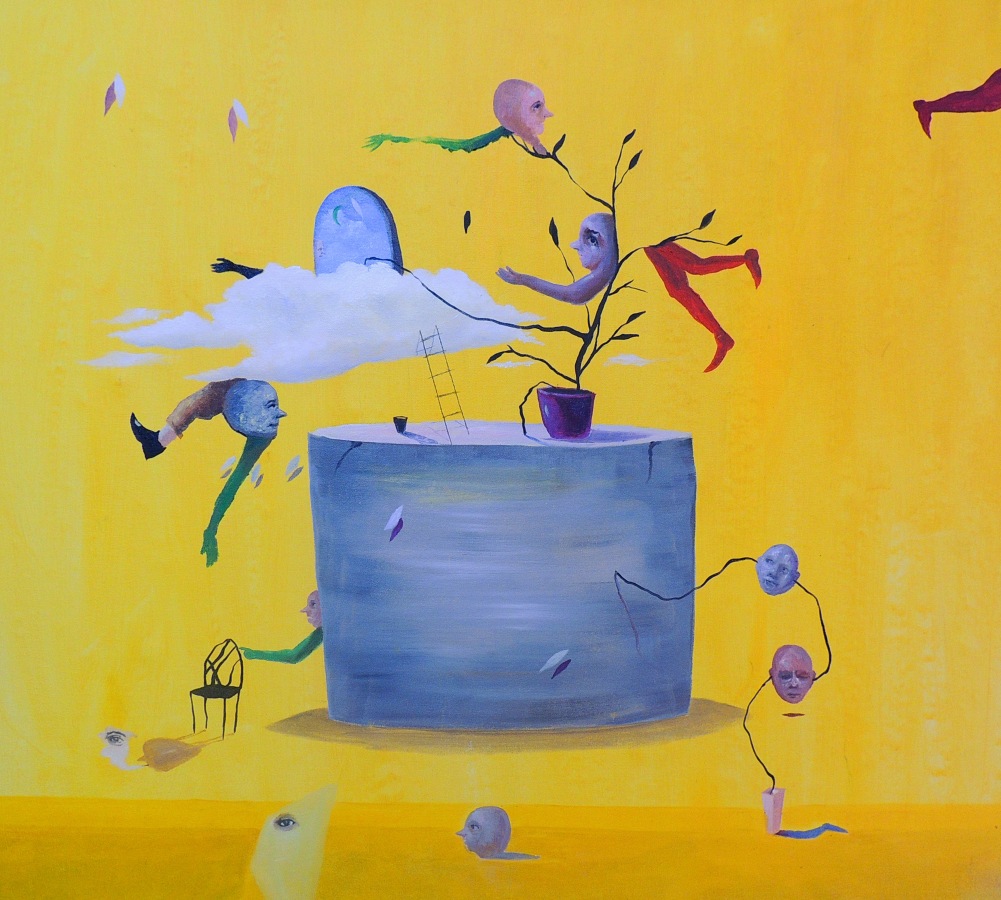 TITLE: ROOM #45, TECHNIQUE: OIL ON CANVAS
