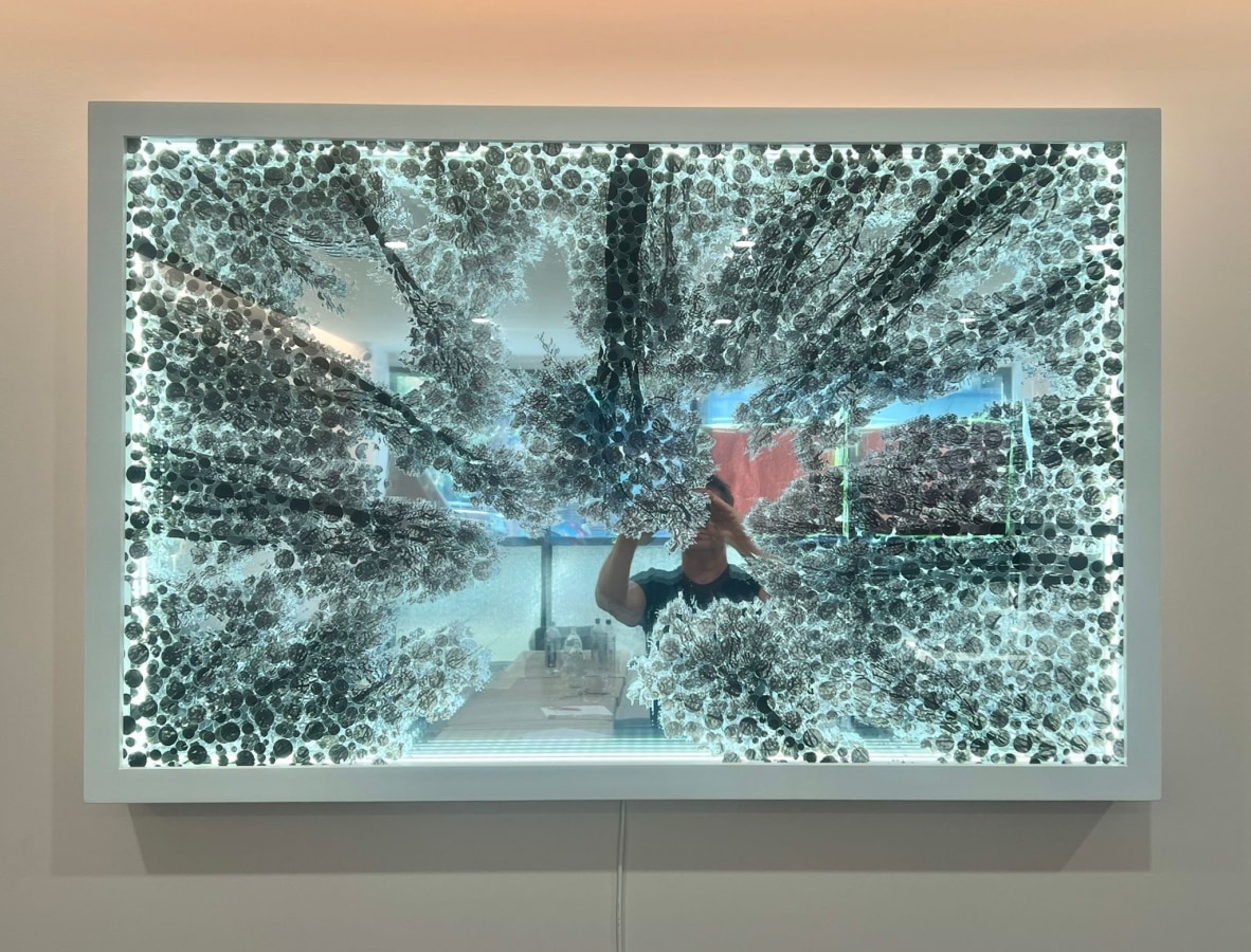 Reality,, Digital print on acrylic glass, LED
