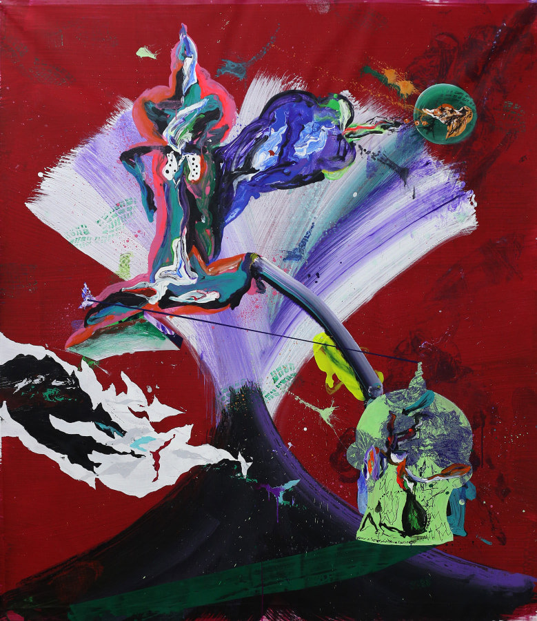 Desert Blues #2, , Mixed media on canvas, 2022