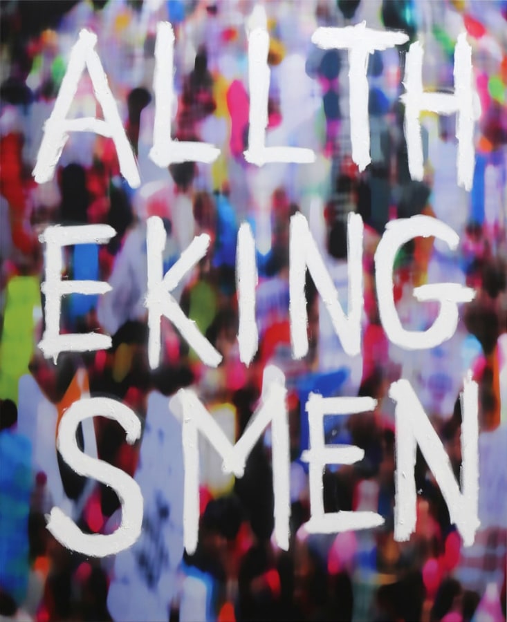 All The King's Men , Oil on digitally printed canvas 