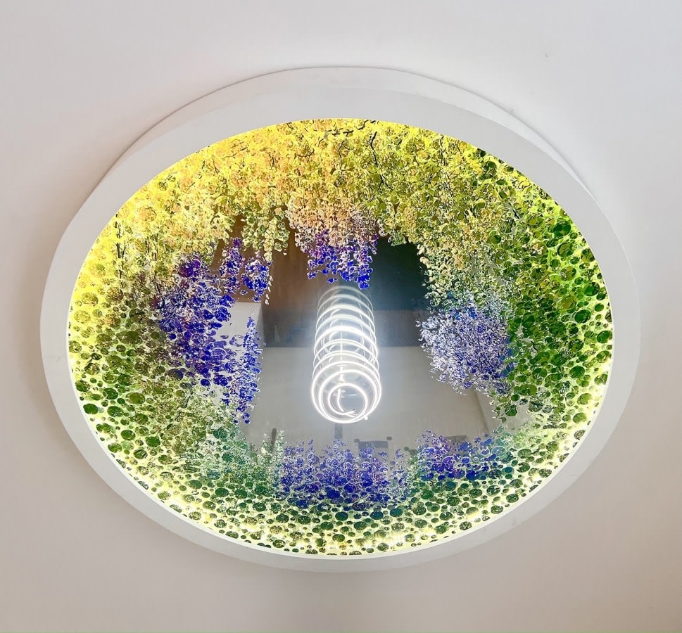 Gate Object 1,, digital print on acrylic glass, LED, mirror
